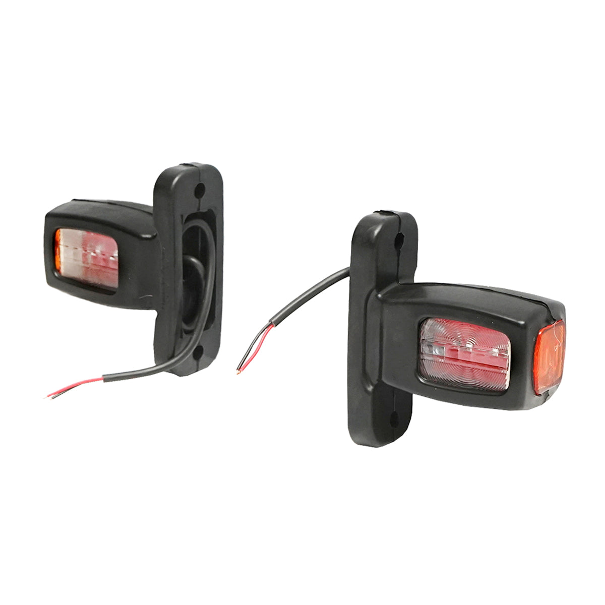 Side marker lamp with LED 12/24V, red-white-yellow