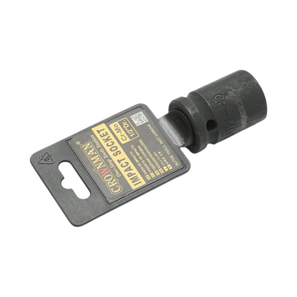 17mm impact socket, 1/2 inch square, Cr-Mo material, DIN 3121 standard, industrial Crownman