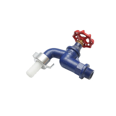 Double service water tap with 3/4 valve