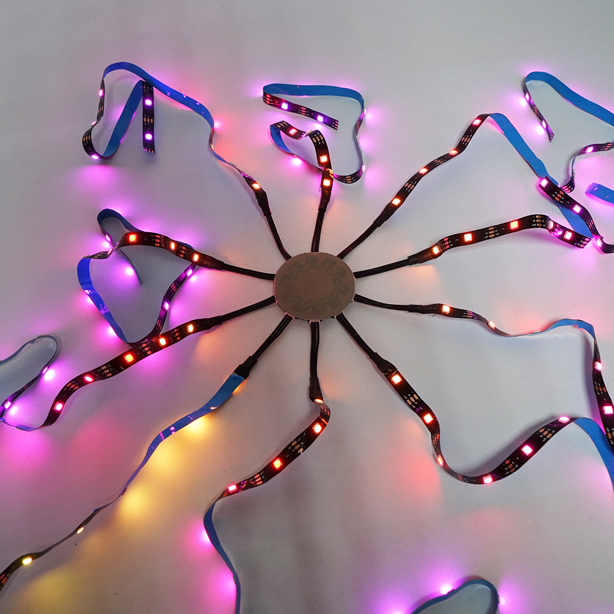 LED strip model fireworks 11x0.5+1x1m 5V, USB, bluetooth, voice control, RGB+IC application Breckner Germany