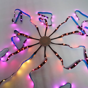 LED strip model fireworks 11x0.5+1x1m 5V, USB, bluetooth, voice control, RGB+IC application Breckner Germany