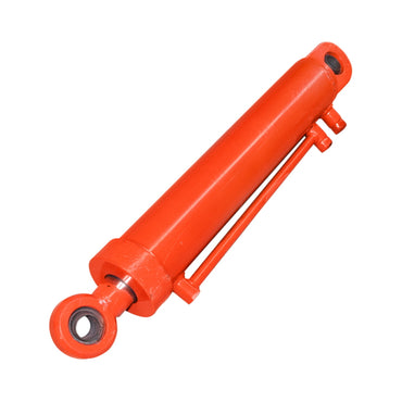 Hydraulic cylinder for Forest Tractor 90x100x50x710x570x420 with external hydraulic connection nut 26 and internal reduction 12.