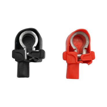 Battery terminal set with clamp and red and black rubber protection Breckner Germany