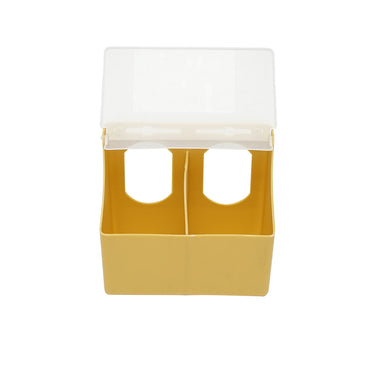 Foldable plastic pigeon feeder, 2 compartments 16x9x14cm