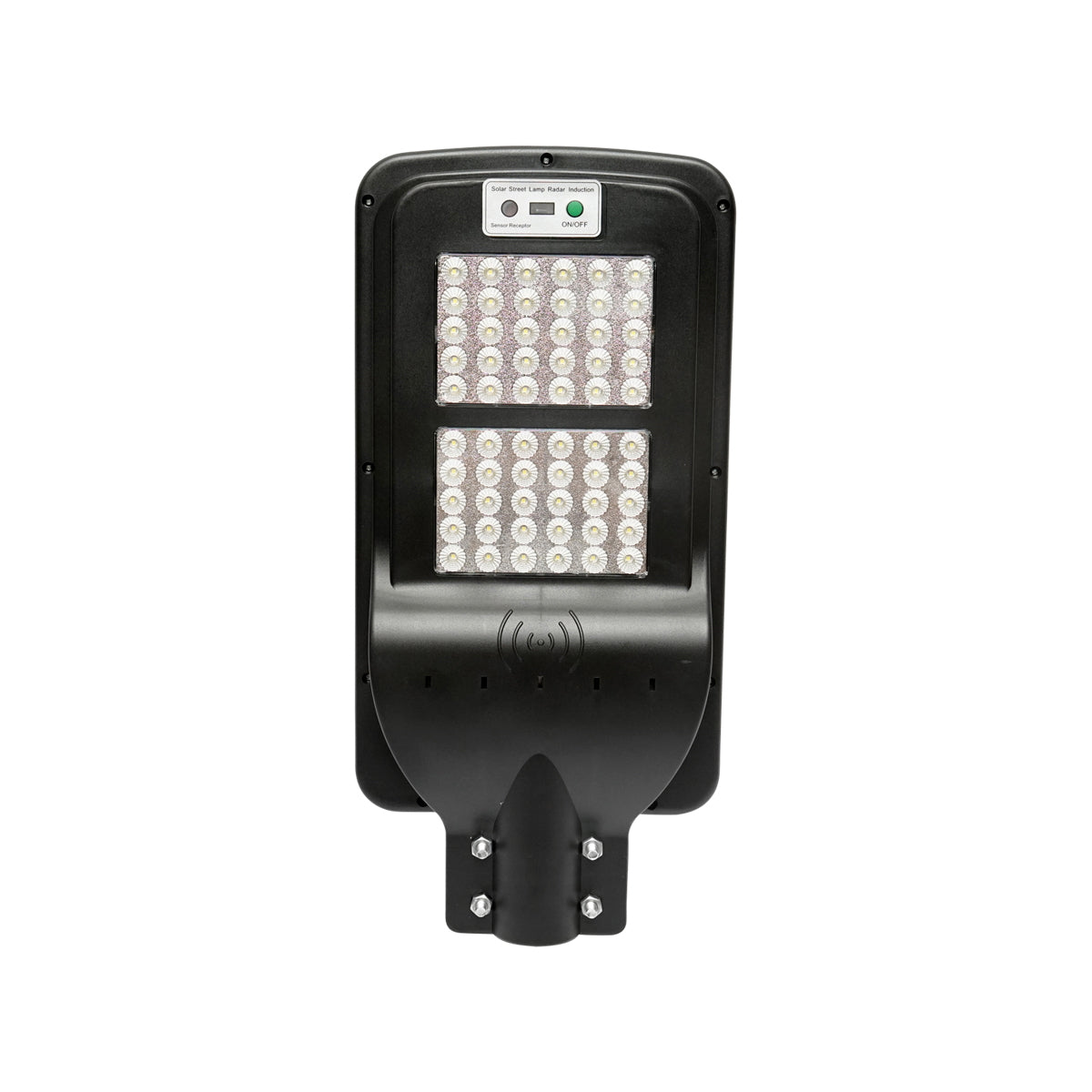 LED solar street lamp 60W, 6500K, IP65 with solar panel, motion sensor and pole mounting Breckner Germany
