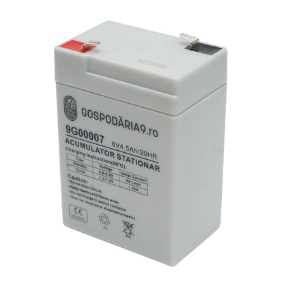 Solar gel battery 6V 4.5Ah 20HR, 70x47x101x107 mm FC6-4.5 Household 9