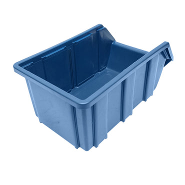 Blue plastic storage box 175x317x148mm