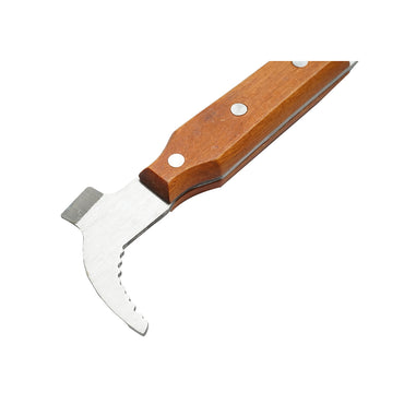 Stainless steel bee scraper with wooden handle and L-shaped ladder 260mm