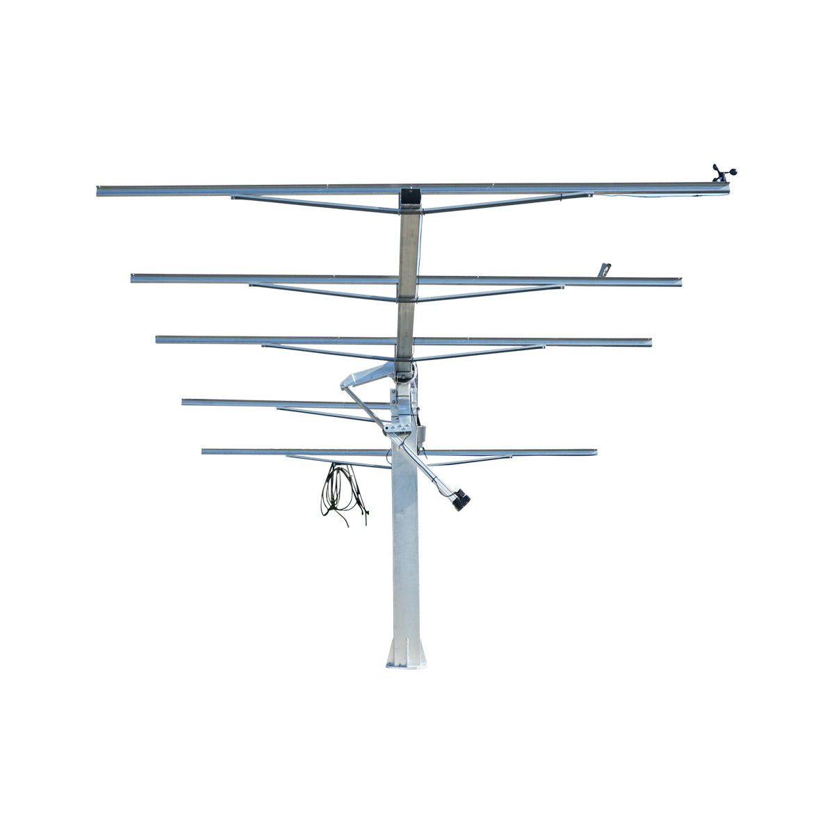 Complete mounting system, automatic solar tracker structure 4.7 KW, 8 panels of 590W with GPS and Breckner Germany wind sensor.