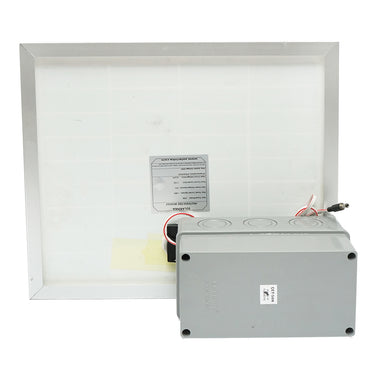 25W solar panel 355x420x20mm with 12V/14Ah battery Breckner Germany