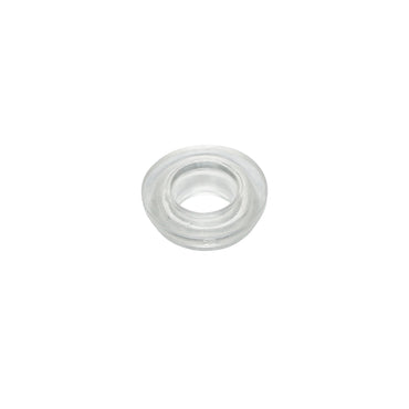 Transparent silicone gasket 12mm for drip tape/tube irrigation systems.