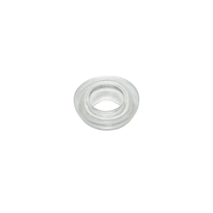 Transparent silicone gasket 12mm for drip tape/tube irrigation systems.