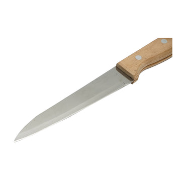 Stainless steel knife with wooden handle and chisel for peeling 300mm