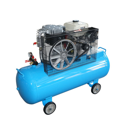 200L air compressor power 4.8kW/6.5HP pressure 8 Bar, flow rate 200L/min with 15HP gasoline engine and electric start Breckner Germany