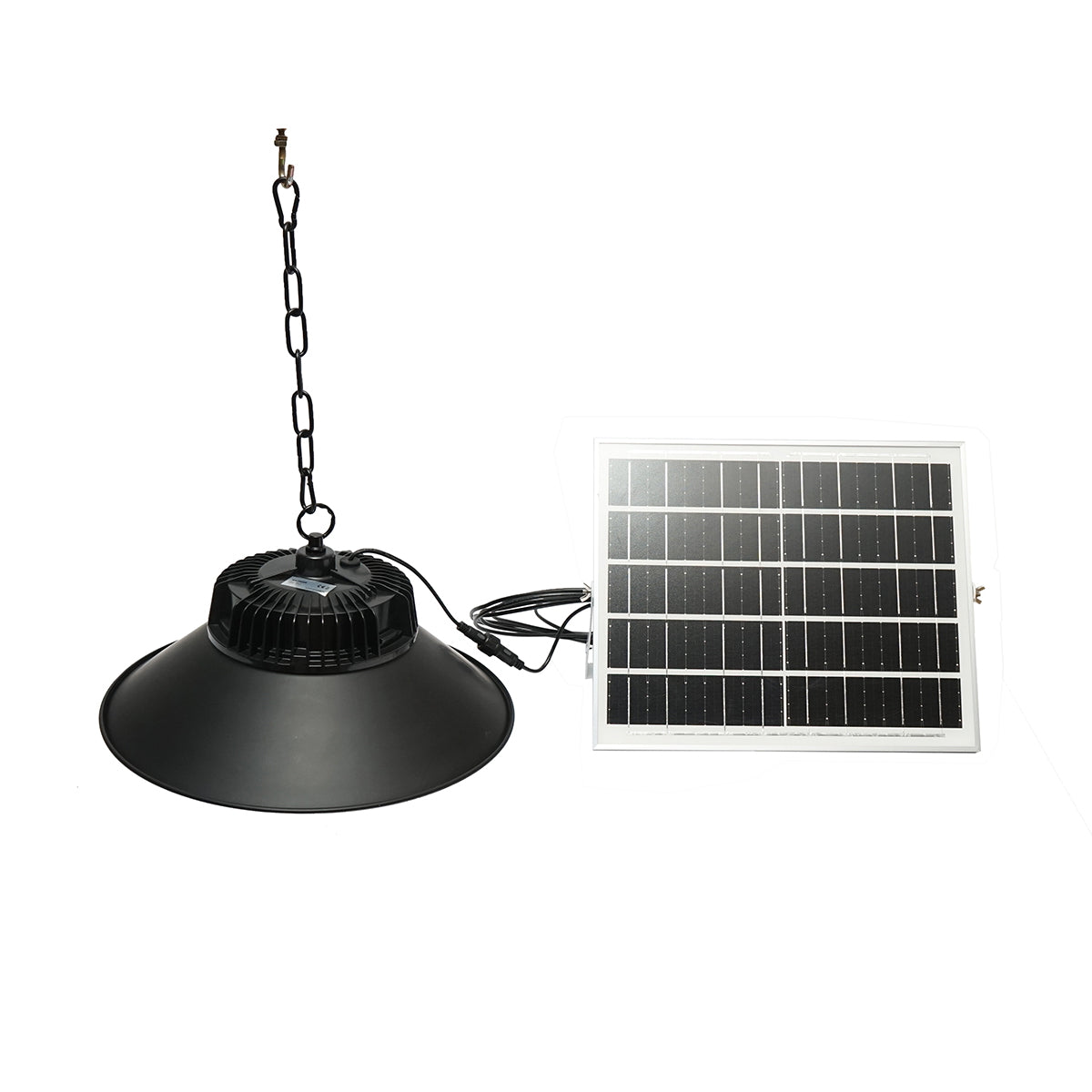 100W LED lamp, 6500K with 16W polycrystalline solar panel, LifePO4 battery 3.2V/15Ah and IP65 remote control Breckner Germany