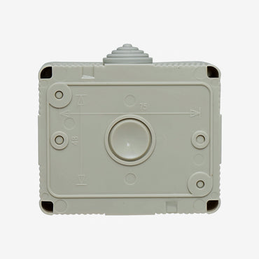 Simple Schuko socket 16A, 250V and switch 10 AX, 250V IP 55 Breckner Germany