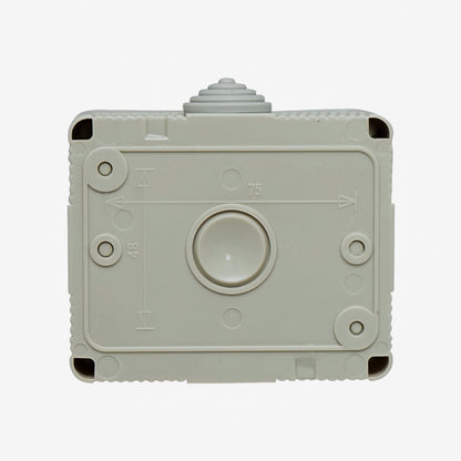 Simple Schuko socket 16A, 250V and switch 10 AX, 250V IP 55 Breckner Germany