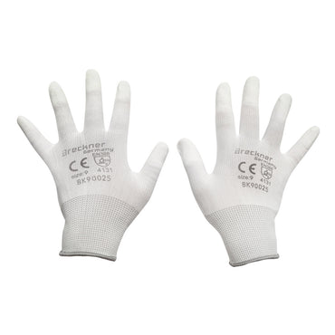 Synthetic rubber work gloves white size 9 Breckner Germany