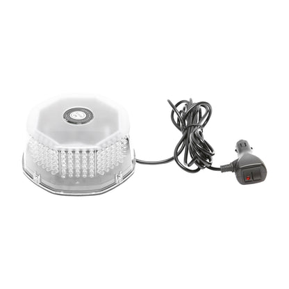 Round warning lamp, flashing light with 240 LED bulbs, yellow light, magnetic attachment, ON/OFF switch with light indicator, 12V/24V Breckner Germany