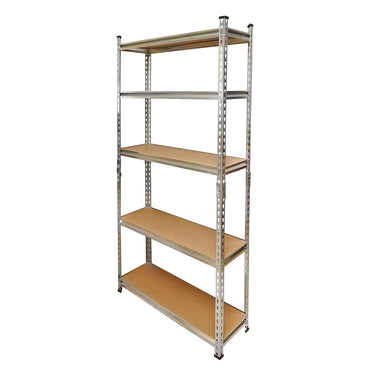 Metal shelf with 5 MDF shelves, 180x90x30cm, 120kg/shelf, assembly without screws Breckner Germany