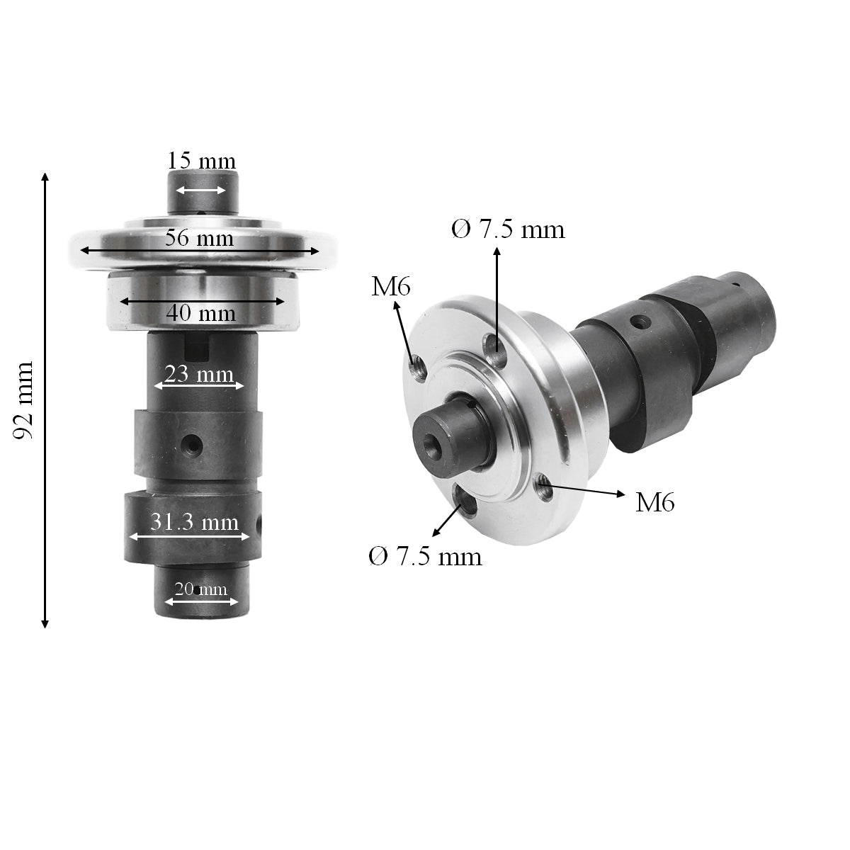 Axle with cam for Honda ATV engine, Loncin 150/200CC CB150/200