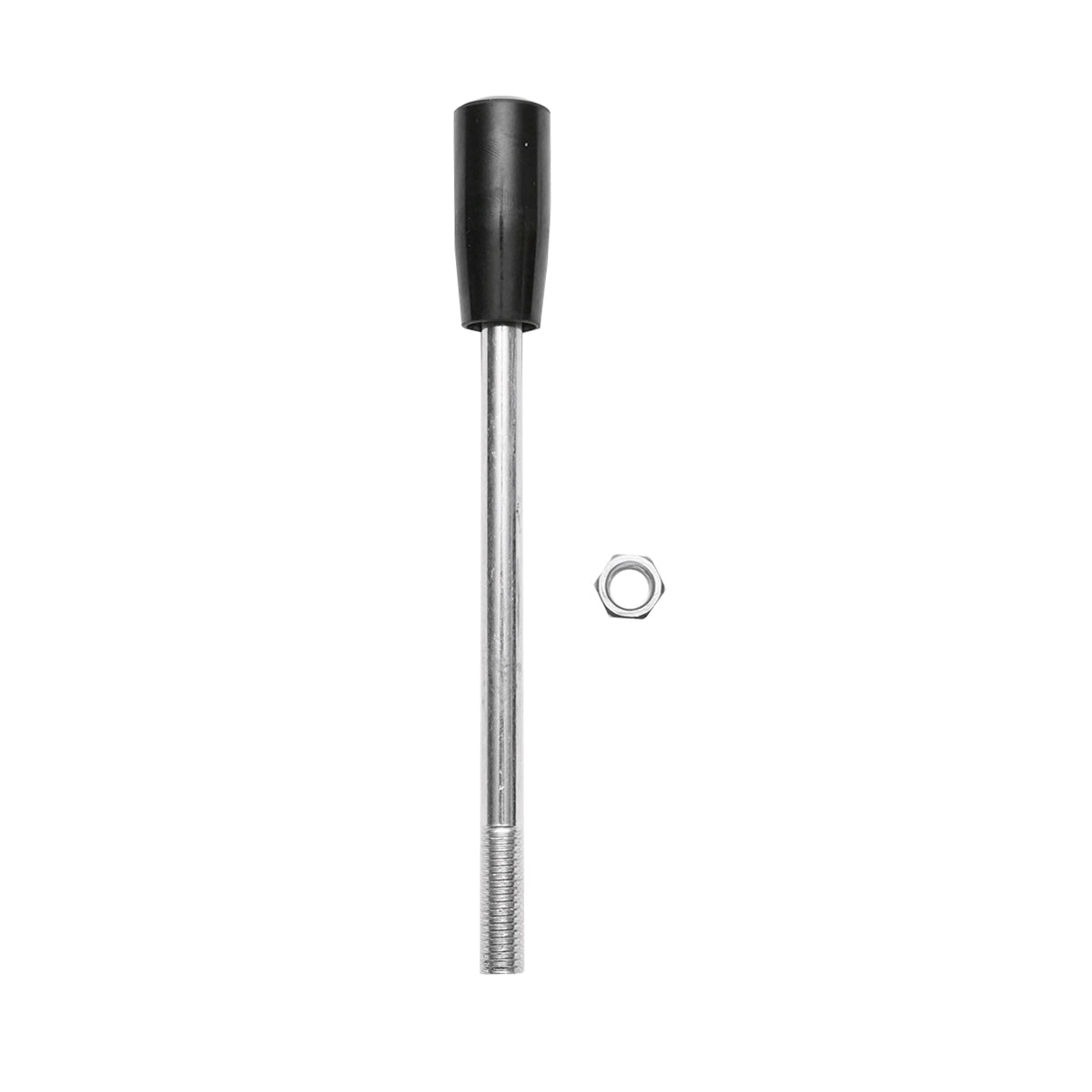 Hydraulic distributor lever with handle and nut