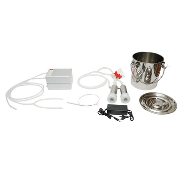 Portable milking machine 60W with 1 station for cows, 7L stainless steel bottle