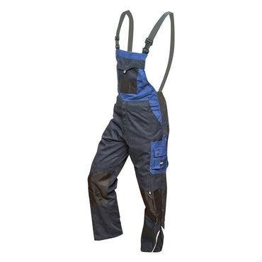 Work pants with bib, polyester and cotton overalls, navy blue, L Breckner Germany