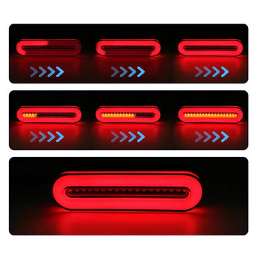 LED rear stop lamp 12-24V, dynamic signaling 235x43x20mm Breckner Germany