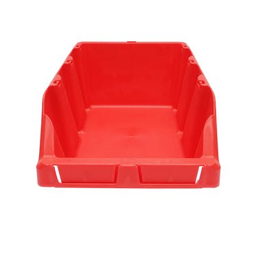 Red plastic storage box 490x300x195mm
