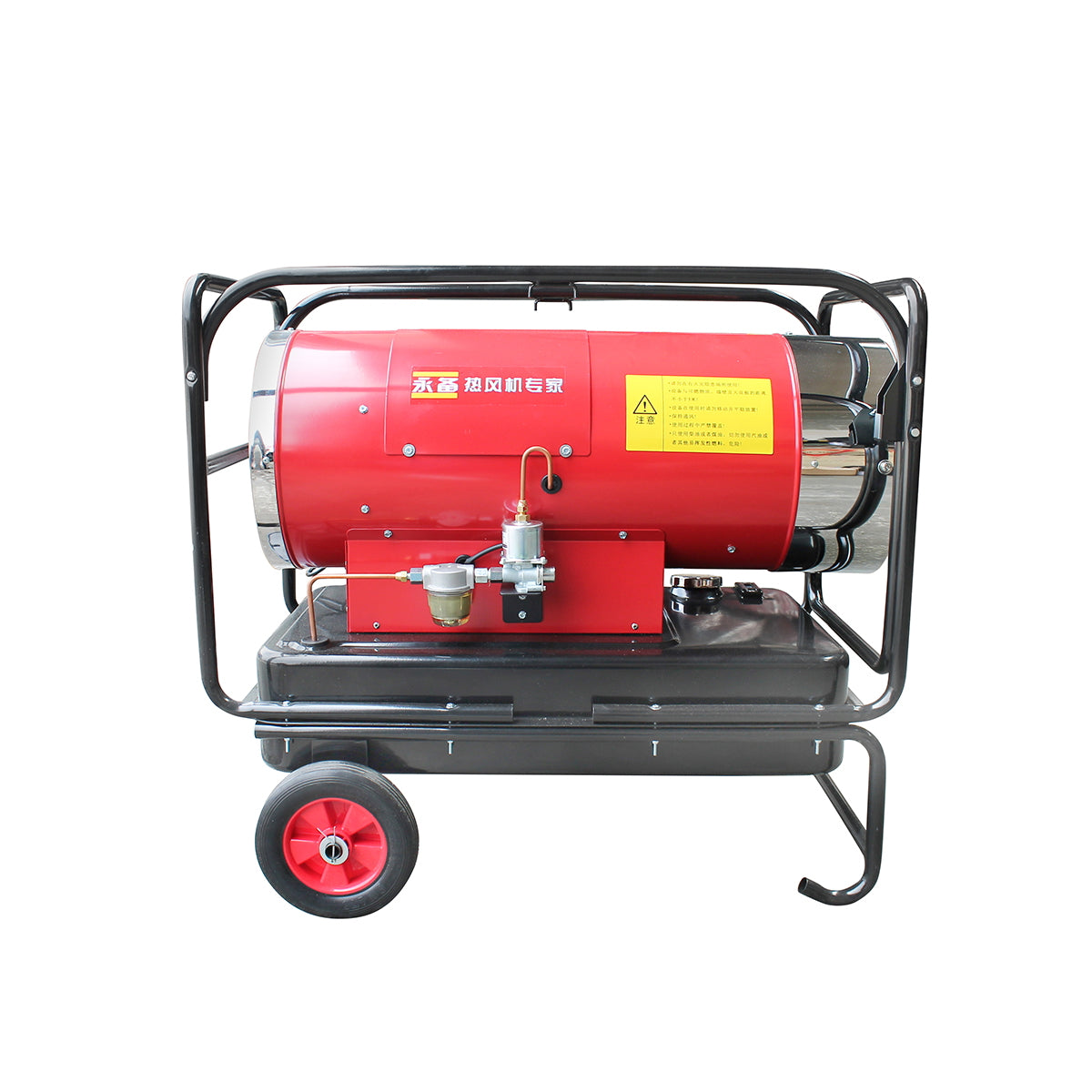 Diesel and electric air heater 220V, consumption 3.5L/h, tank 45L, capacity 1000 m³/h