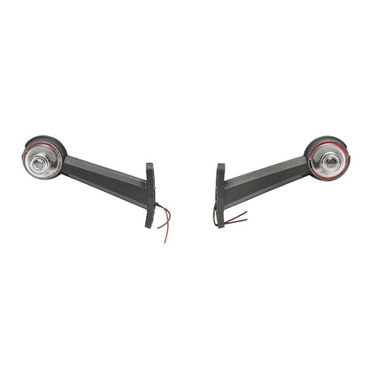 Side marker lights with LED 24V, red-white, hard PVC /set