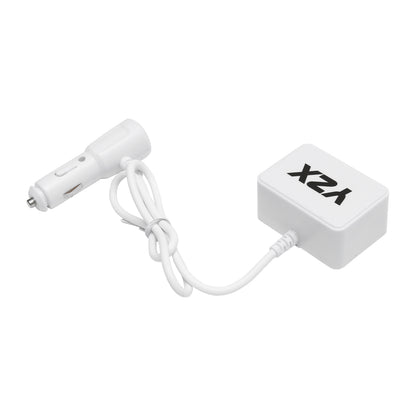 Dual car cigarette lighter adapter 12/24V and 1 USB port 5V 1000mA white