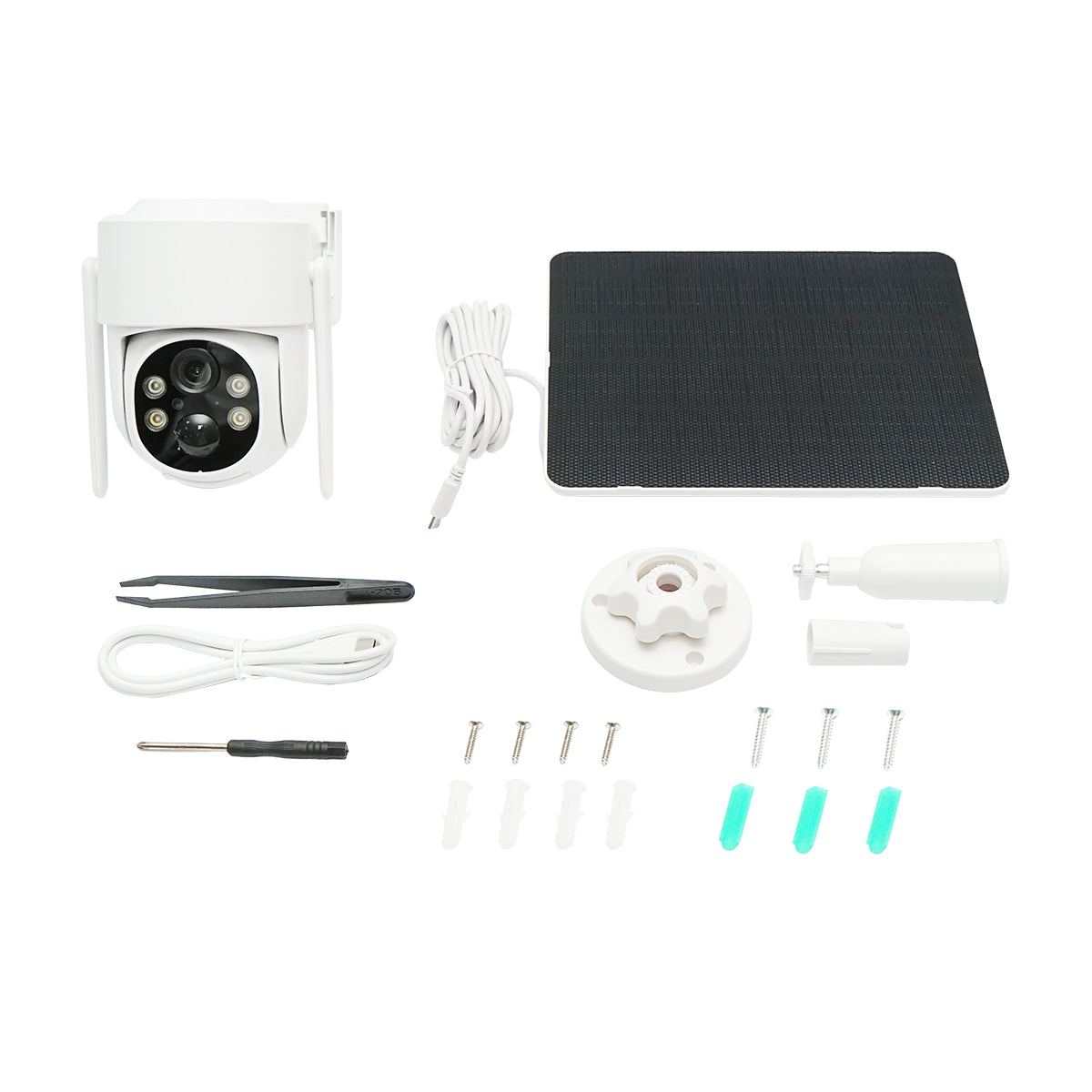 4MP surveillance camera, 4G WIFI rotating with 5W solar panel, PTZ, 1080P, UBOX