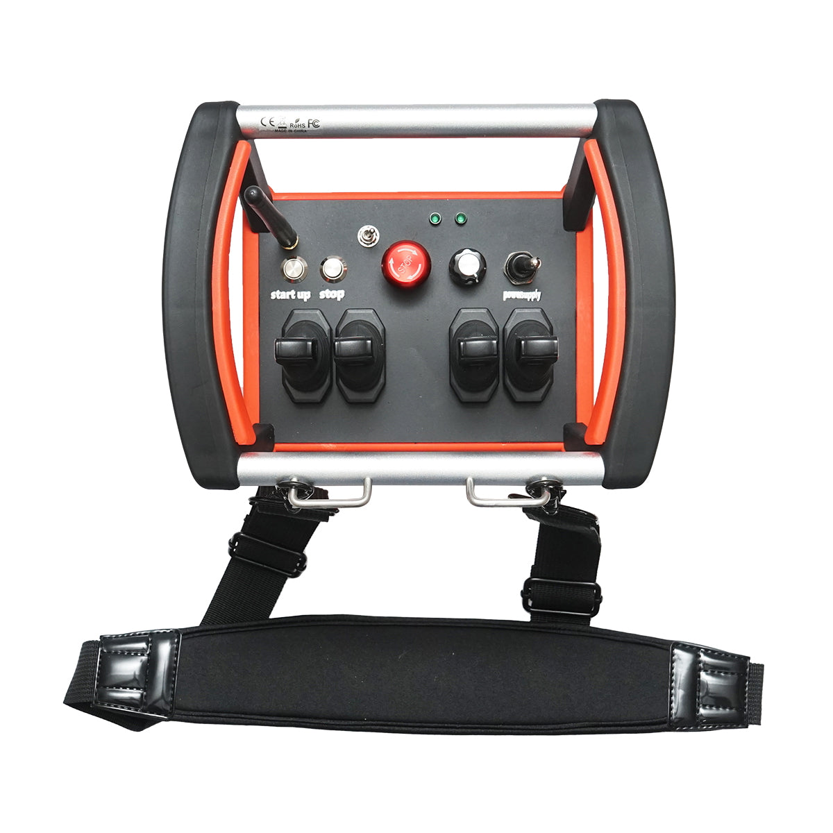 Wireless industrial remote control with 4 commands DC 24V, IP65, 1000m Breckner Germany