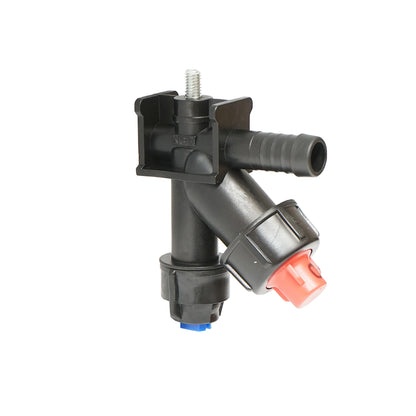 Complete sprinkler with a nozzle and a drip for the herbicide installation.