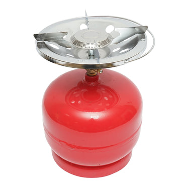 Camping gas bottle with burner, LPG, 2kg