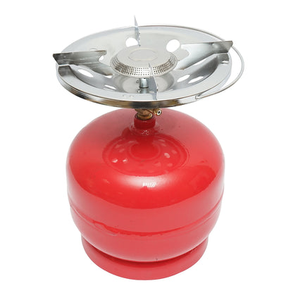 Camping gas bottle with burner, LPG, 2kg