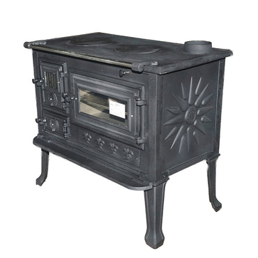 Wood stove with hotplate and cast iron oven 830x520x800mm