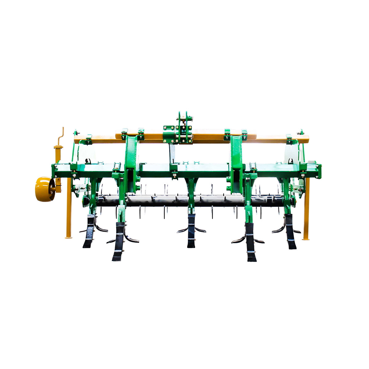 Scarifier with 5 fingers and 2 drums with spikes