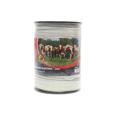 White-yellow-black band roll, width 20mm 5x0.3mm SS length 200m electric fence Breckner Germany