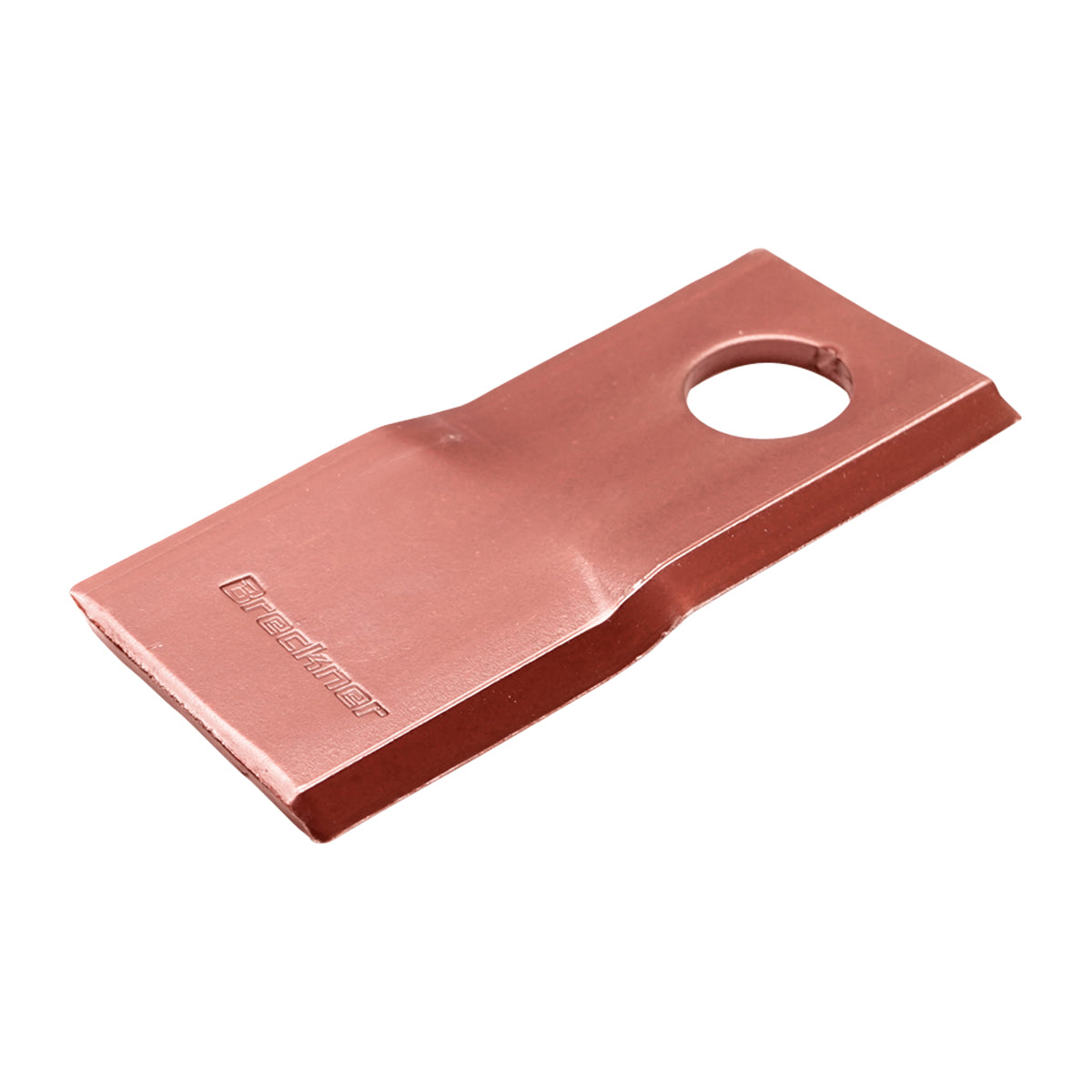 Twisted blade, right rotation direction for rotary mower 112x48x4mm 21mm Breckner Germany