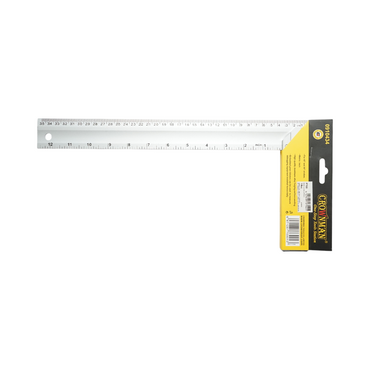 Carpenter's square with professional level 350mm/14 inch, aluminum handle, stainless steel ruler Crownman