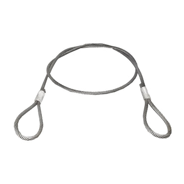 Steel cable/winch rope with a thickness of 18mm and a length of 4m with rings for towing or lifting