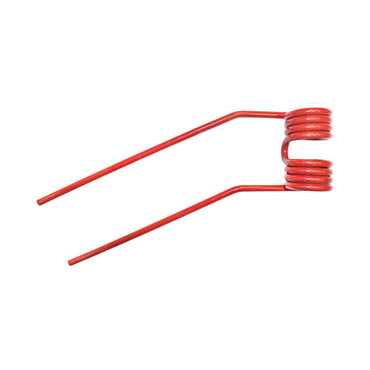 Left elastic claw rake for collecting hay 105x370x9 mm red (Fella)