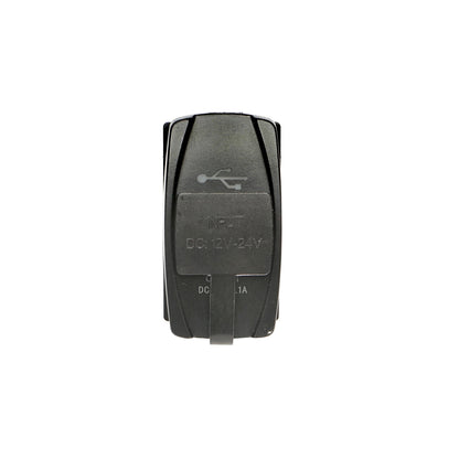 Universal charger 12/24V with two USB ports, output voltage 5V/3.1A DC (for panel mount; grille, etc.) fast charging