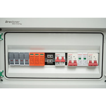 DC/AC fuse box equipped with 3KW-5KW protection for 125Ah batteries for ON/OFF Grid prosumer inverters.