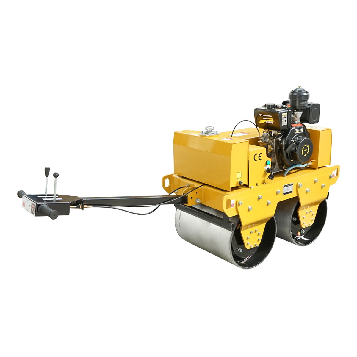550kg compactor cylinder with 2x600mm drums and 6HP diesel engine, CF178, electric or manual start
