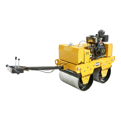 550kg compactor cylinder with 2x600mm drums and 6HP diesel engine, CF178, electric or manual start