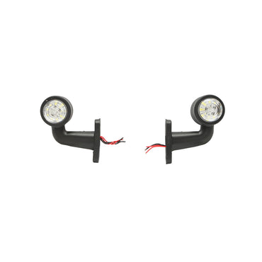 Set of side marker lamps with LED 12/24V, red-white FR0103 Breckner Germany